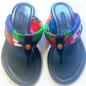 BRAND NEW Versace Flat Sandals; EU35, US5